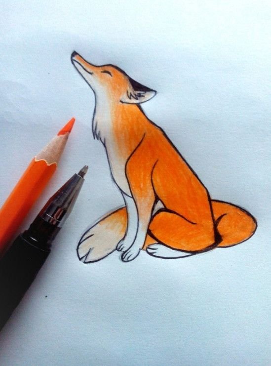 Лисичка рисунок