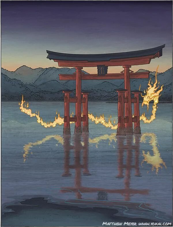 Ворота тории в Японии