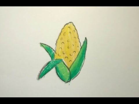 Кукуруза рисунок легкий