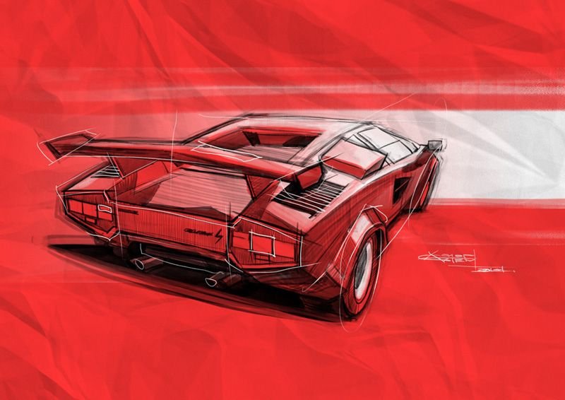 Красная машина арт