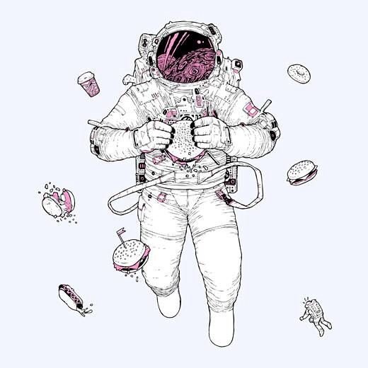 Космонавт эскиз