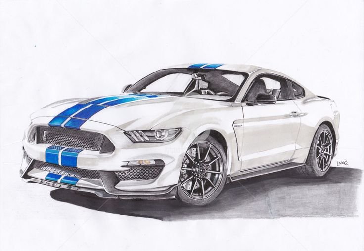 Ford Mustang gt500 Shelby рисунок