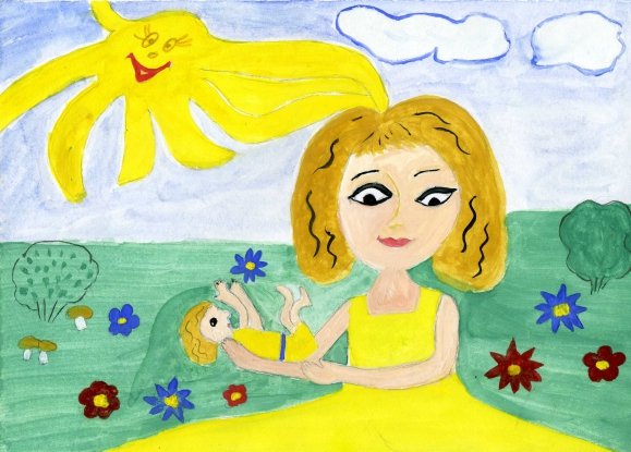 Рисунок на тему мама