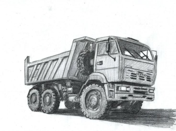 Раскраска КАМАЗ 65115 самосвал