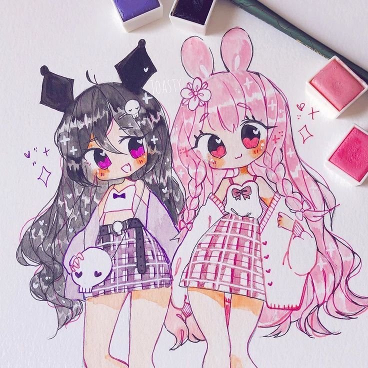 Kawaii Art girl Куроми арт