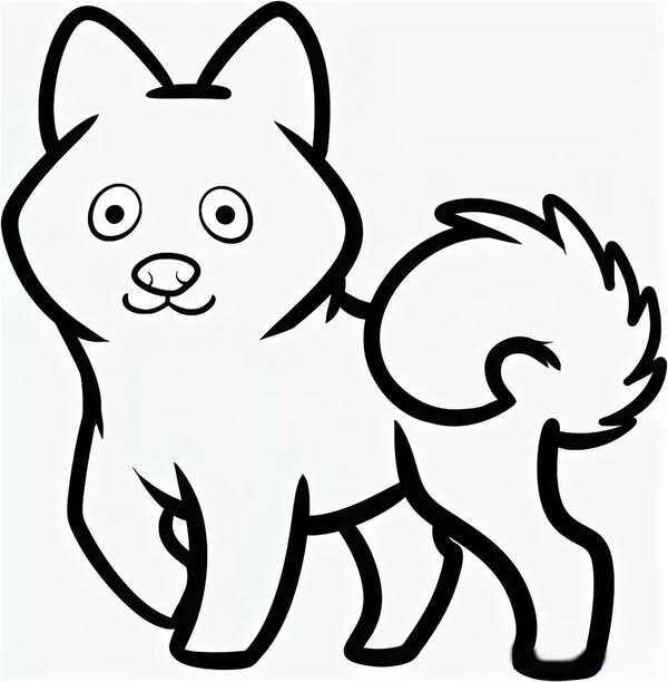 Кошка и собака рисунок