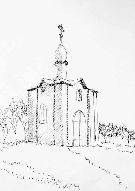 Красноярская часовня рисунок