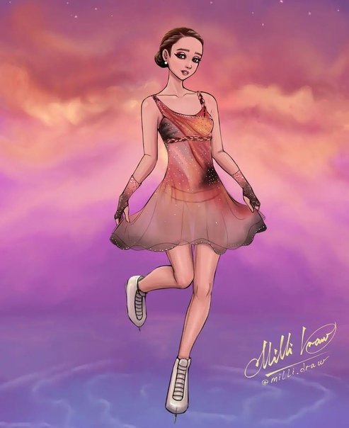 Рисунок фигурное катание Камила Валиева