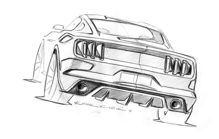 Ford Mustang gt эскиз