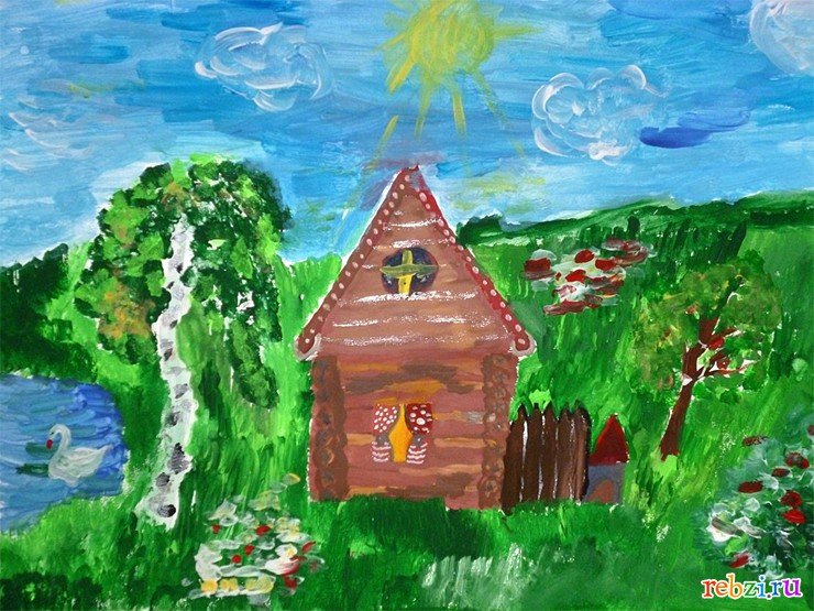 Рисунок на тему деревня