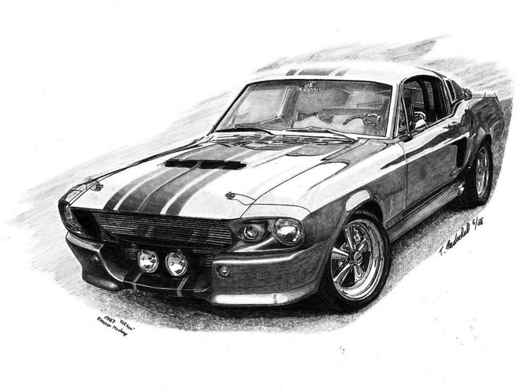 Раскраска Форд Мустанг Шелби gt 500
