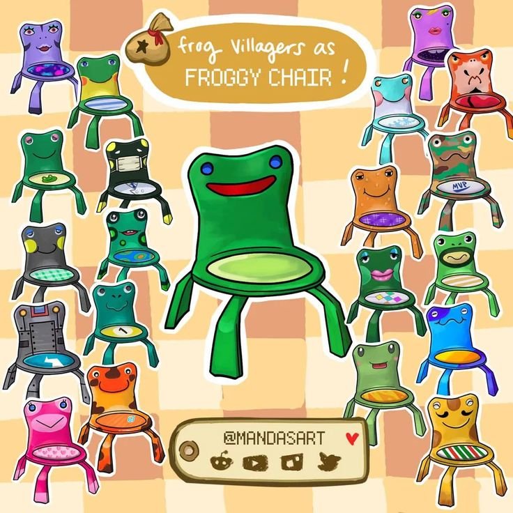 Стул лягушка animal Crossing
