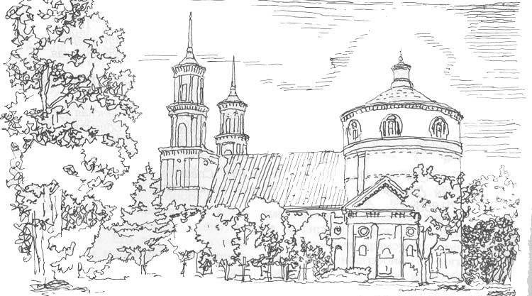 Храм раскраска