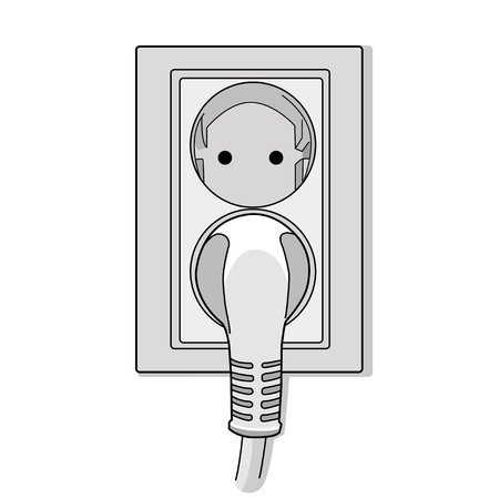 Вилка в розетке рисунок
