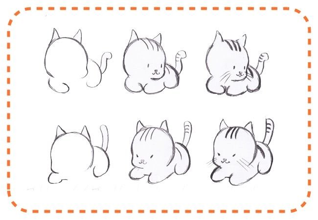 Котики для рисования
