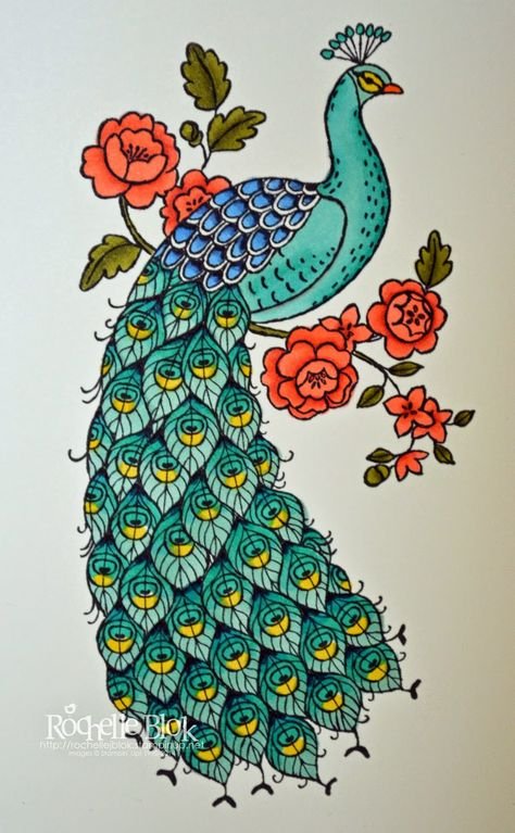 Павлин рисунок