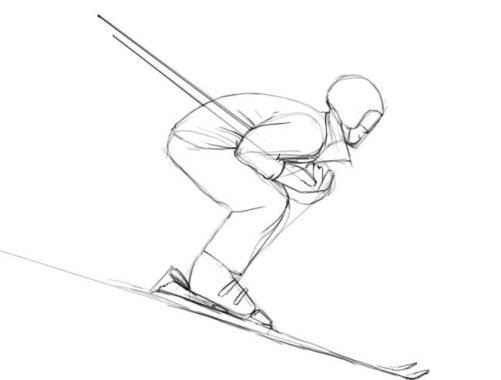 Спорт рисунок карандашом