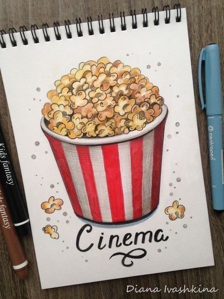 Рисунки для скетчбука еда