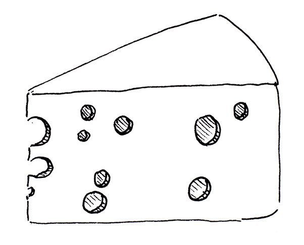 Сыр рисунок легко