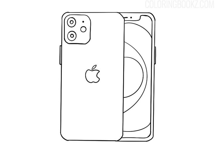 Раскраска iphone 11 Pro Max