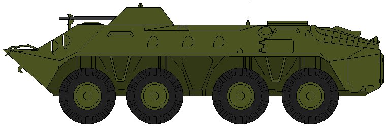 БТР 80 вид сбоку