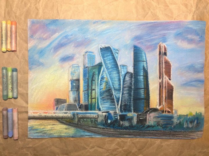 Город пастелью