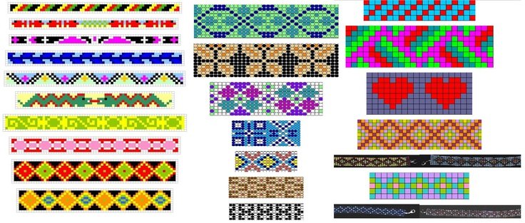 Схемы для плетения бисером на станке для браслетов