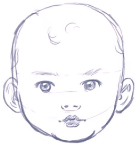 Эскиз лица ребенка