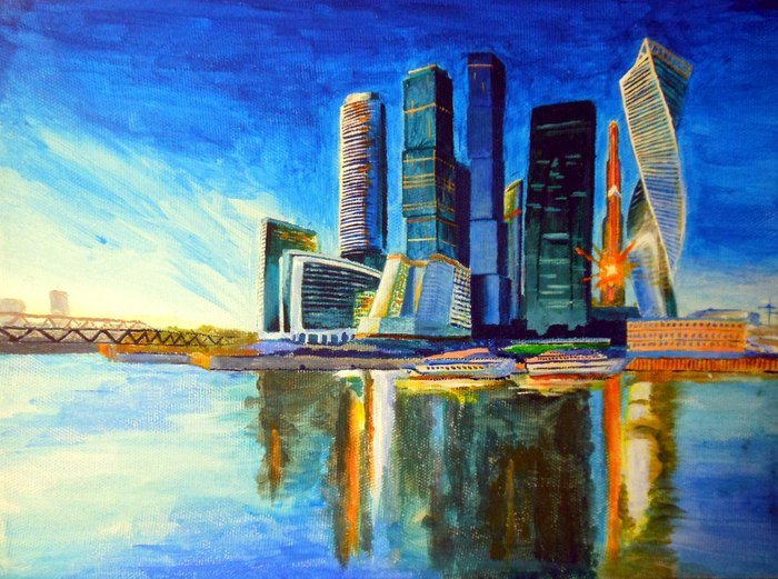 Эскиз современного города