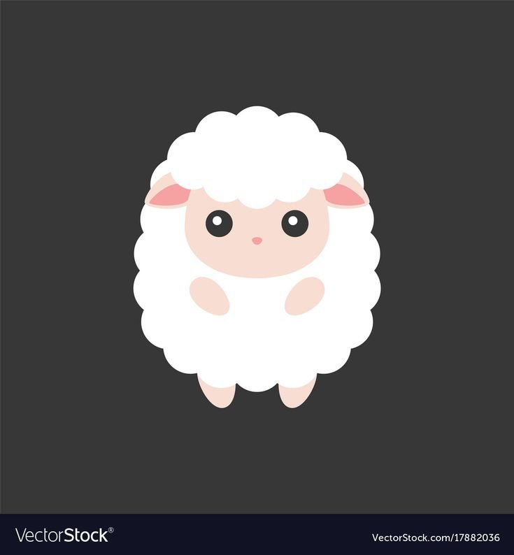 Нарисованная милая Овечка