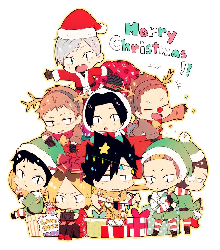 Новогодние арты haikyuu