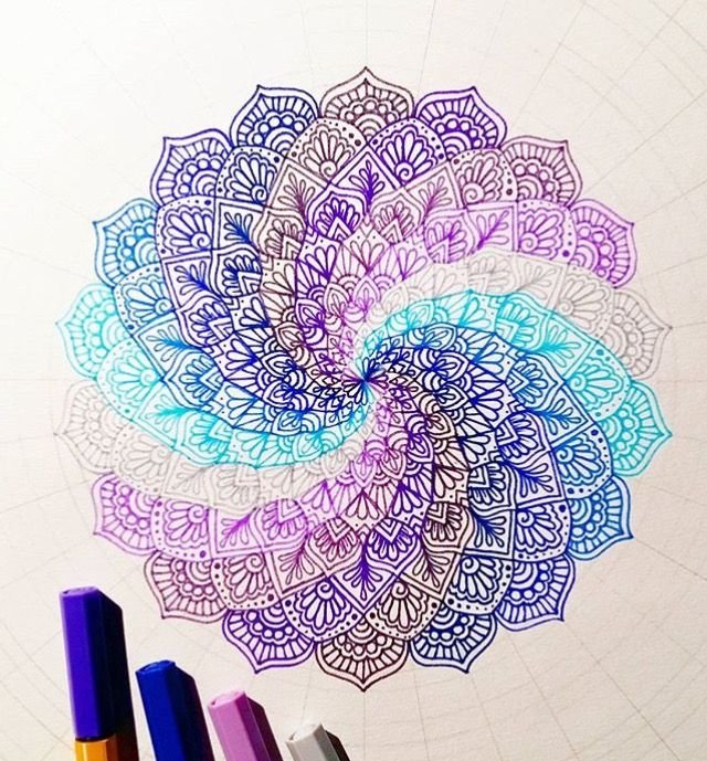Рисунки цветными ручками