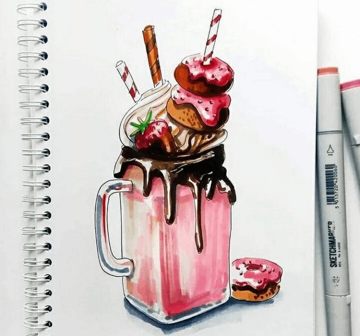 Рисование маркерами для скетчинга