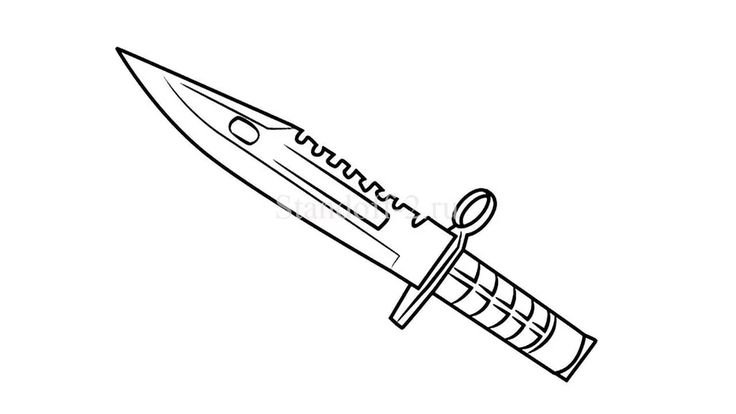 Нож m9 Bayonet чертеж