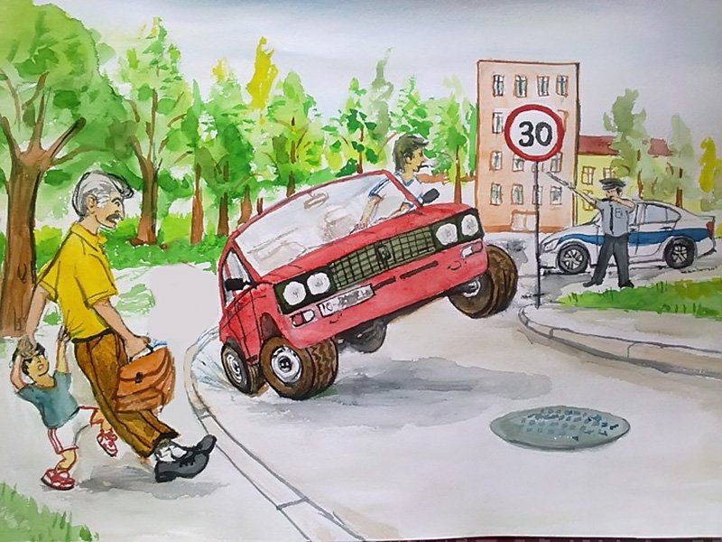 Рисунок на тему ДТП