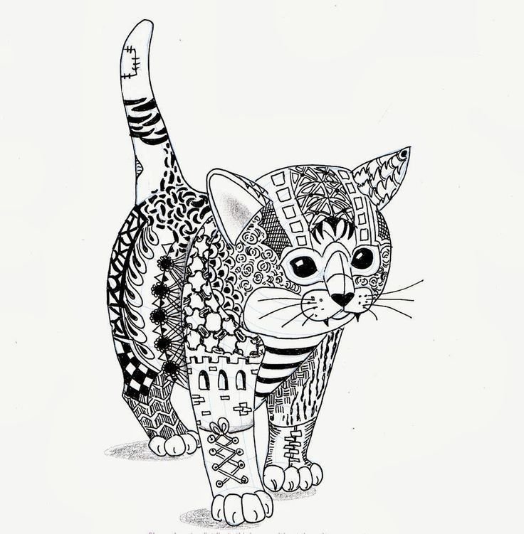 Раскраска. Котики