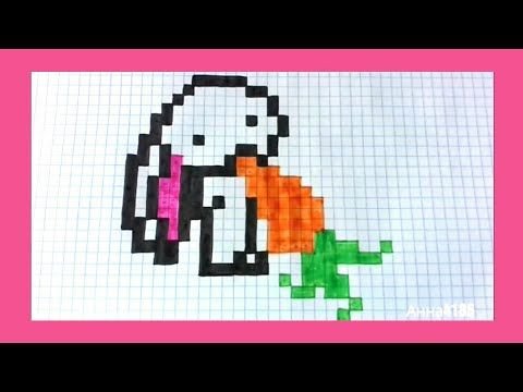 Рисование по клеточкам кролик