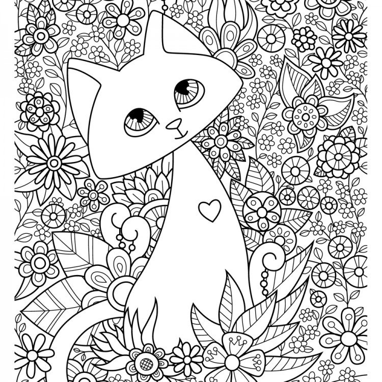 Раскраска. Котики