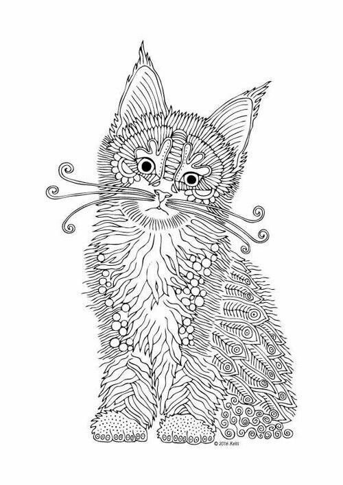 Раскраска. Котики