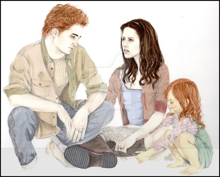 Белла Эдвард и Ренесми