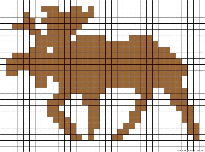 Рисунок оленя по клеткам