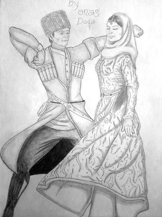 Чеченцы рисунок