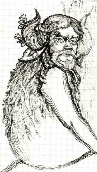 Леший рисунок карандашом