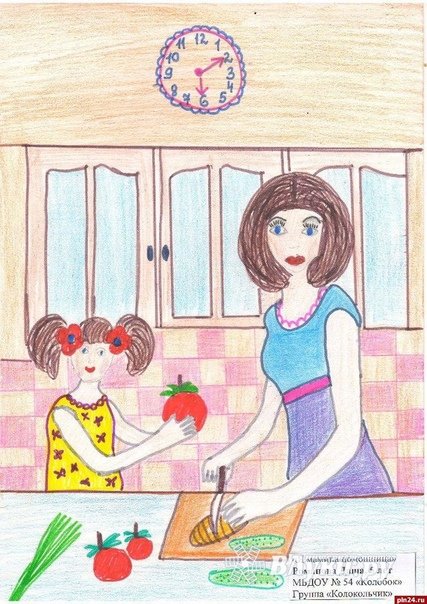 Рисунок на тему день матери