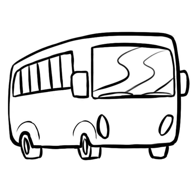 Автобус карандашом
