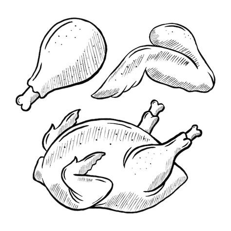 Куриные Крылья рисунок