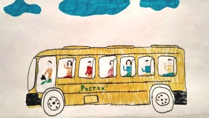 Автобус детский рисунок