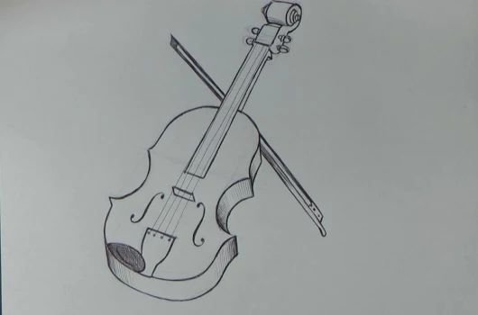 Рисунок скрипки для срисовки