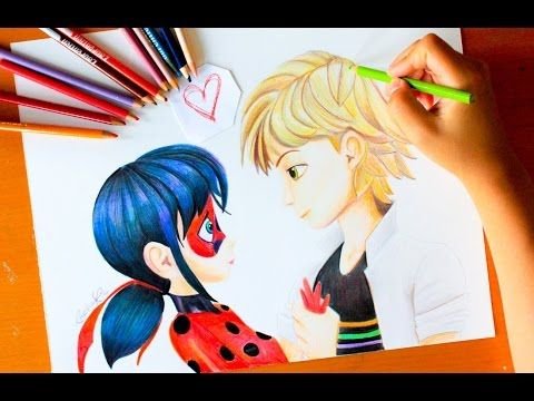 Срисовки Маринетт и Адриана