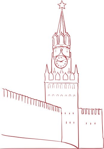 Спасская башня Московского Кремля вектор